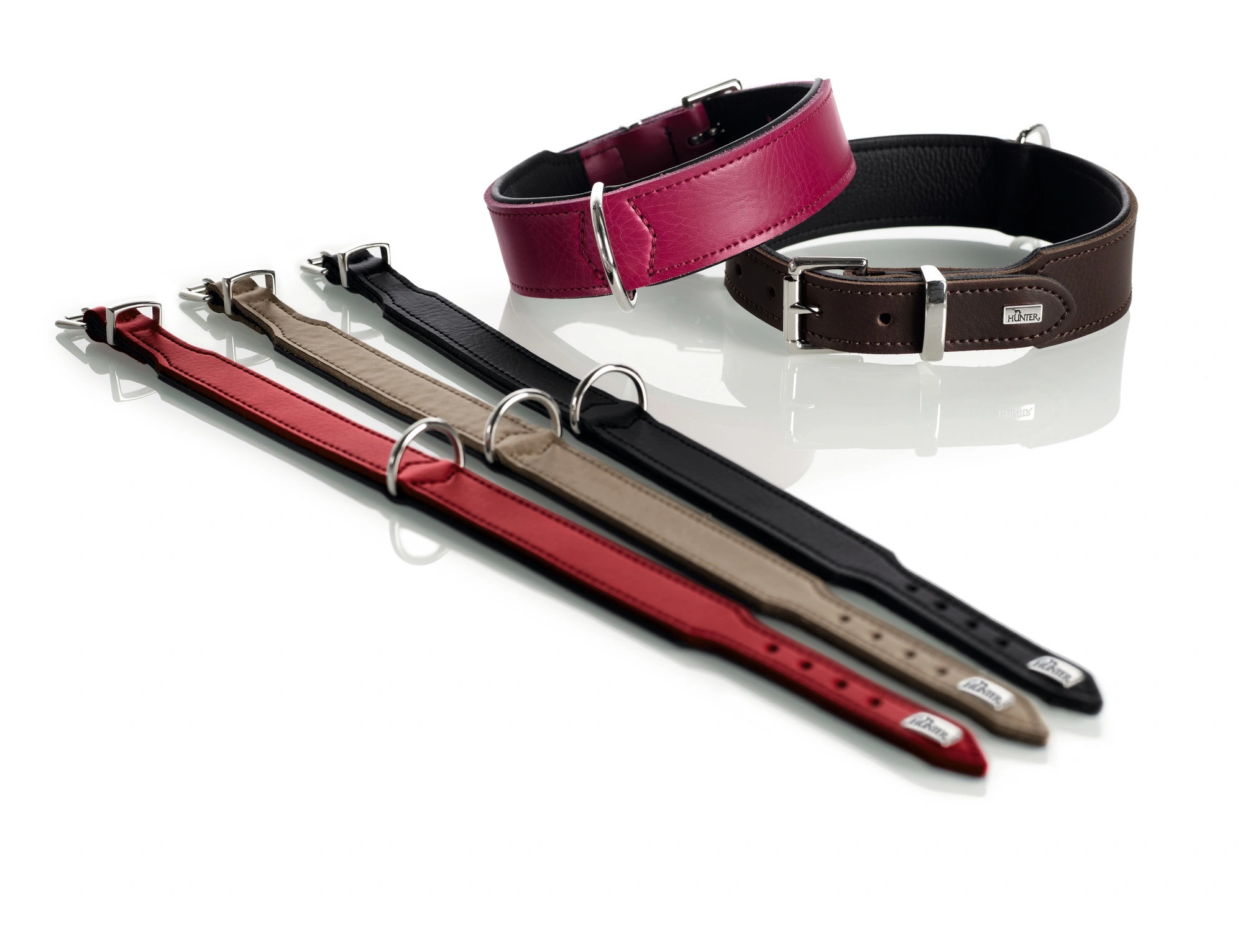 Hunter Basic halsbånd str.32 Rød - 24,0-28,5 cm